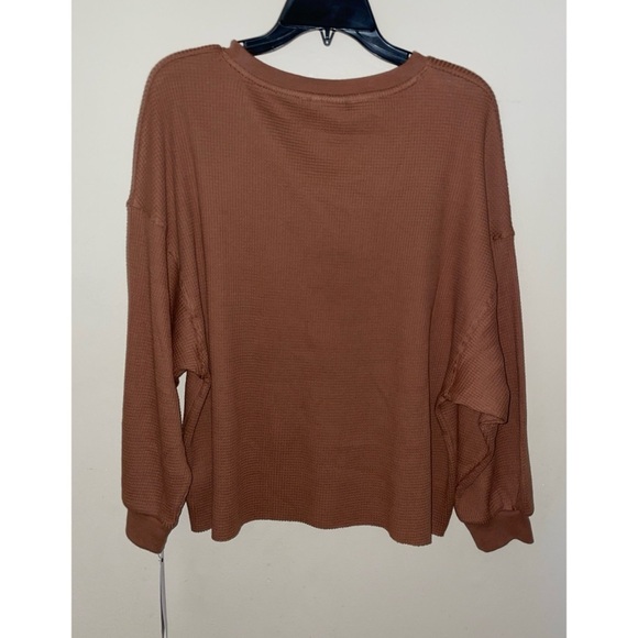 💃Sage Collective Waffle Knit Ribbed Top - Picture 5 of 7